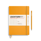 Записная книжка блокнот в мягкой обложке Leuchtturm B5 (178 х 254 мм) в точку, тёплый жёлтый