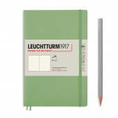 Записная книжка блокнот в мягкой обложке Leuchtturm B6+ в точку, пастельный зелёный (Sage)