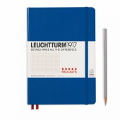 Записная книжка блокнот Leuchtturm Red Dots A5 (в точку), королевский синий