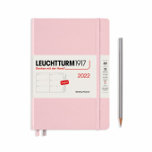 Еженедельник 2022 А5 Leuchtturm + доп. буклет, пастельный розовый