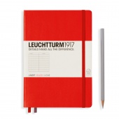 Записная книжка Leuchtturm A5 (в линейку), красная