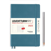 Еженедельник 2023 Leuchtturm А5 с записной книжкой + доп. буклет, синий камень