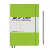 Записная книжка Leuchtturm A5 (145 x 210 мм), в точку, лайм