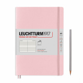 Записная книжка блокнот в мягкой обложке Leuchtturm Medium A5 Muted Colours в линию, розовый