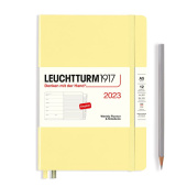 Еженедельник 2023 Leuchtturm А5 с записной книжкой + доп. буклет, ваниль