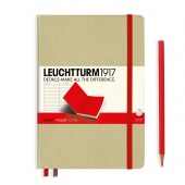 Записная книжка блокнот Leuchtturm Bicolore А5 (в линейку), песочно-красная