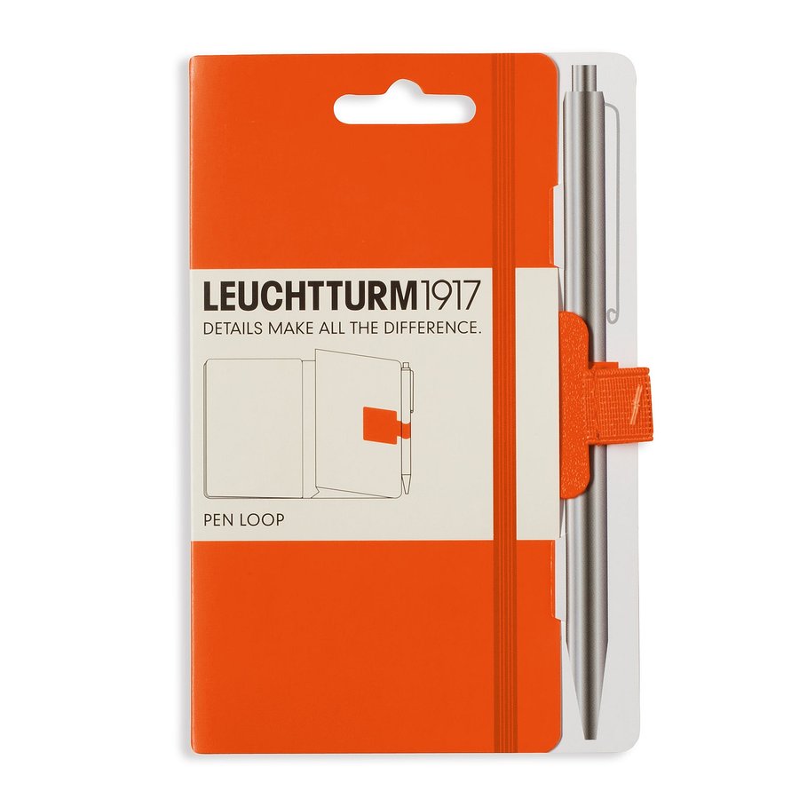 Петля-держатель в блокнот для ручки Leuchtturm, оранжевая