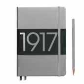 Записная книжка Leuchtturm A5 (145 x 210 мм) нелинованная, юбилейное издание 1917, серебряная