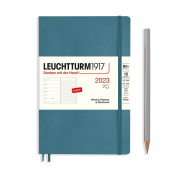 Еженедельник 2023 Leuchtturm B6+ в гибкой обложке с записной книжкой, синий камень