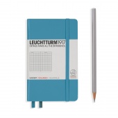 Записная книжка Leuchtturm A6 (в клетку), нордический синий