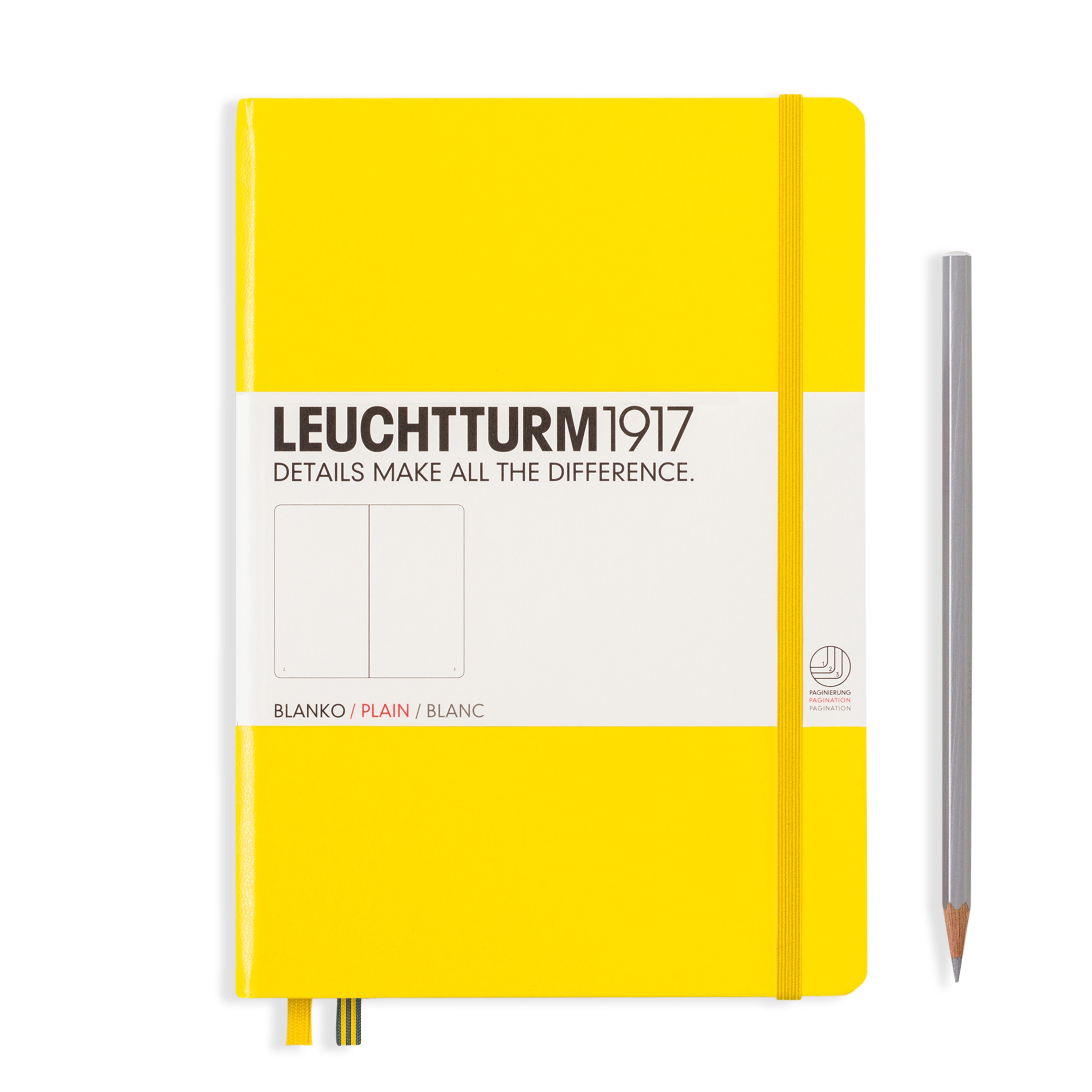 Записная книжка блокнот Leuchtturm A5 (нелинованная), желтая