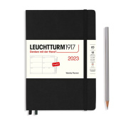 Еженедельник 2023 Leuchtturm А5 + доп. буклет, черный