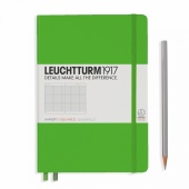 Записная книжка блокнот Leuchtturm A5 (в клетку), свежий зеленый