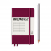 Записная книжка блокнот Leuchtturm A6 (в линейку), винный