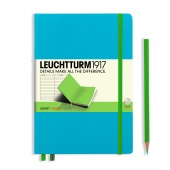 Записная книжка Leuchtturm Bicolore А5 (в линейку), лазурь-лайм