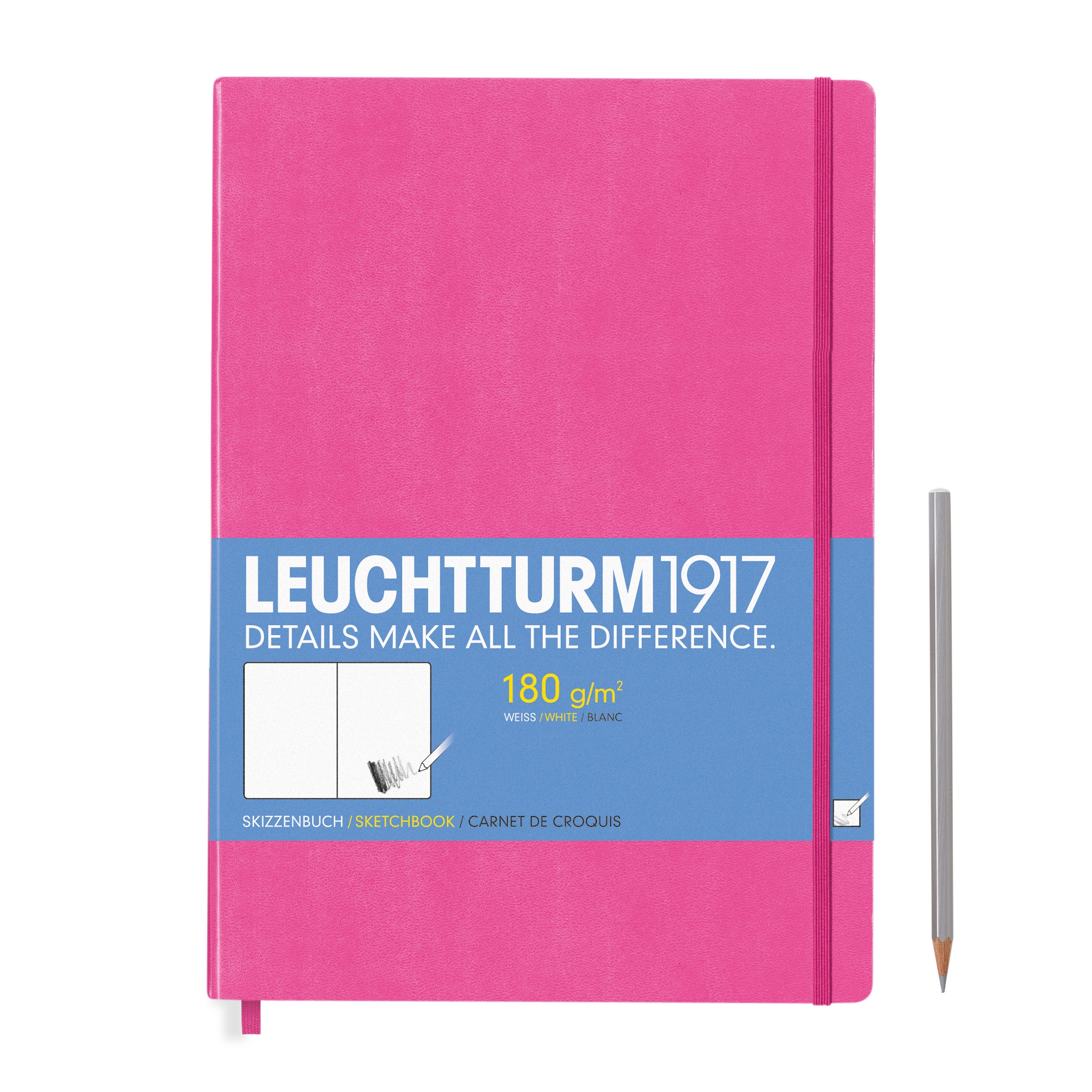 Скетчбук Leuchtturm A4+ (для рисунков), розовый