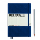 Записная книжка Leuchtturm A5 (145 x 210 мм) в точку, темно-синяя