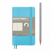 Записная книжка блокнот в мягкой обложке Leuchtturm A6 (в линейку), голубая