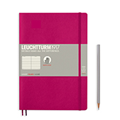 Записная книжка блокнот в мягкой обложке Leuchtturm B5 (178 х 254 мм) в линейку, ягодная