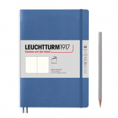 Записная книжка блокнот в мягкой обложке Leuchtturm A5 (145 x 210 мм) Muted Colours нелинованная, голубой