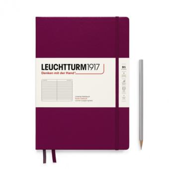 Записная книжка блокнот Leuchtturm В5 в линейку, винный