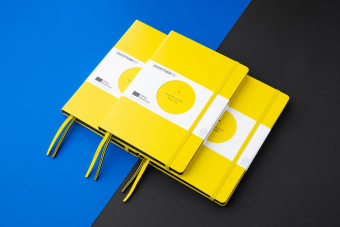 Записн.книж блокнот Leuchtturm A5(145 x 210 мм)в точку,лимитир сер Bauhaus100,жёлт