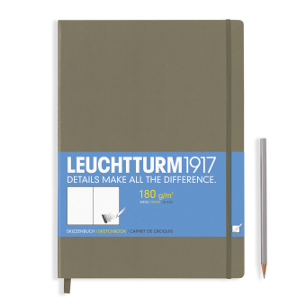 Скетчбук Leuchtturm A4+ (для рисунков), серый