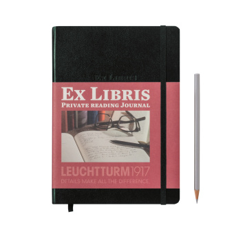 Записная книжка Leuchtturm Ex Libris A5 (дневник читателя), черная