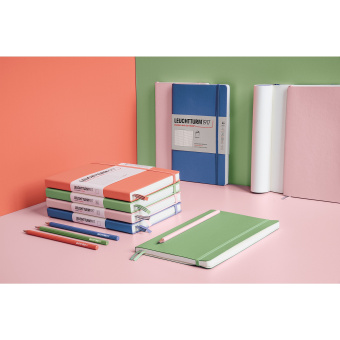 Записная книжка блокнот в мягкой обложке Leuchtturm A5 (145 x 210 мм) Muted Colours в линию, зеленый