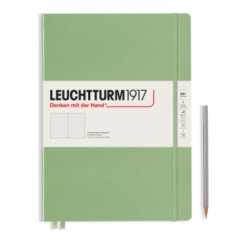 Записная книжка Leuchtturm Master Slim А4+ (в точку), пастельный зелёный (Sage)