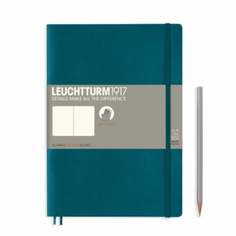 Записная книжка блокнот в мягкой обложке Leuchtturm B5 (178 х 254 мм) нелинованная, океан