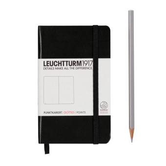 Записная книжка блокнот Leuchtturm A6 (в точку), черная