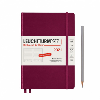 Ежедневник 2021 А5 Leuchtturm1917, винный