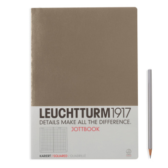 Записная книжка тетрадь Leuchtturm Jottbook А4 (в клетку), песочная