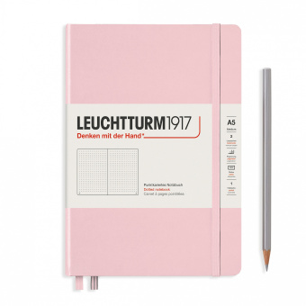 Записная книжка блокнот Leuchtturm Medium A5 Muted Colours в точку, розовый