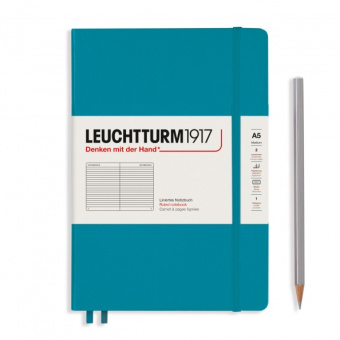 Записная книжка блокнот Leuchtturm A5 (145 x 210 мм) Smooth Colours в линию, волна