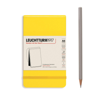 Блокнот Leuchtturm репортёрский А6 в точку, жёлтый