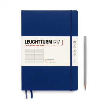 Записная книжка блокнот Leuchtturm В5 в линейку, тёмно-синий