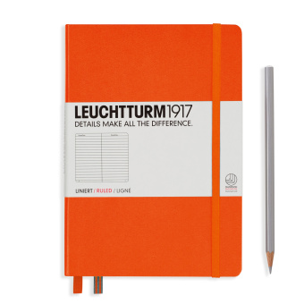 Записная книжка Leuchtturm A5 (145 x 210 мм) в линию, оранжевая
