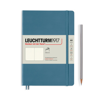 Записная книжка блокнот в мягкой обложке Leuchtturm A5 в точку, синий камень