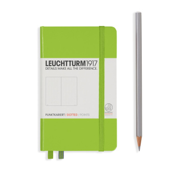Записная книжка блокнот Leuchtturm A6 (в точку), лайм