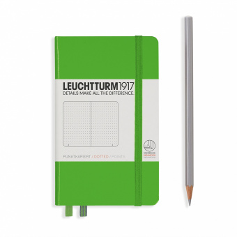 Записная книжка блокнот Leuchtturm A6 (в точку), свежий зелёный