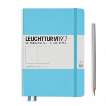 Записная книжка блокнот Leuchtturm A5 (нелинованная), голубая