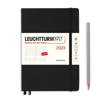 Ежедневник 2023 Leuchtturm А5, черный