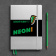 Записная книжка блокнот Leuchtturm A5 (в точку), лимитированная серия Neon!, серебро/зеленый