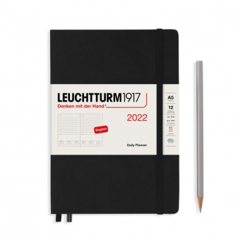 Ежедневник 2022 А5 Leuchtturm, чёрный