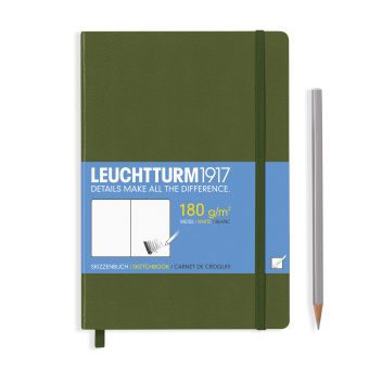 Скетчбук Leuchtturm A5 (145 x 210 мм) для рисунков, хаки