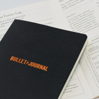 Записная книжка блокнот Bullet Journal, издание второе, в точку, чёрный