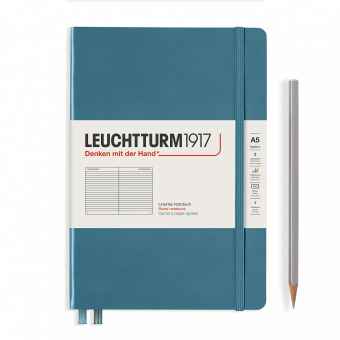 Записная книжка блокнот Leuchtturm Medium A5 Rising Colours в линию, синий камень