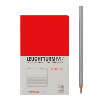 Записная книжка тетрадь Leuchtturm Jottbook А6 (в линейку), красная